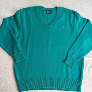 Vantage Custom Classics Vintage V-Neck Teal Sweater Men's Size XL
